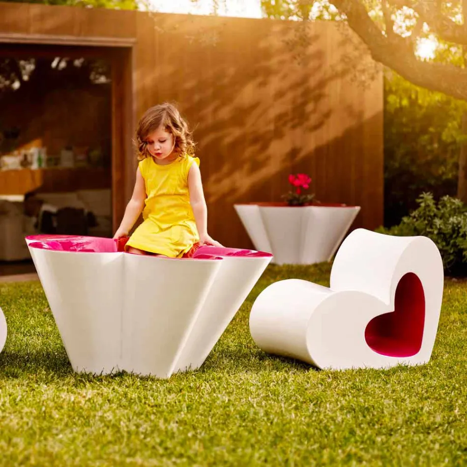 Vondom Agatha moderner Design-Außensessel aus farbigem Polyethylen Viadurini