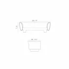 Vondom Bum Bum modernes, schwarz lackiertes Gartensofa Viadurini