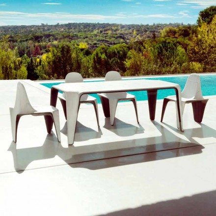 Vondom F3 Gartentisch L190xP90cm Polyethylen von modernem Design Viadurini