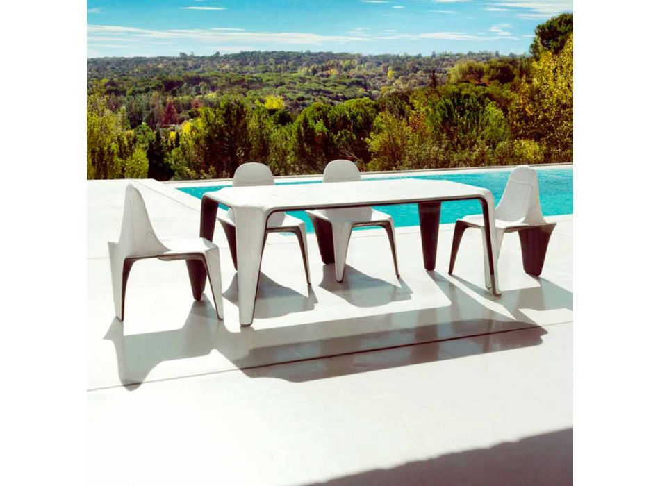 Vondom F3 Gartentisch L190xP90cm Polyethylen von modernem Design Viadurini